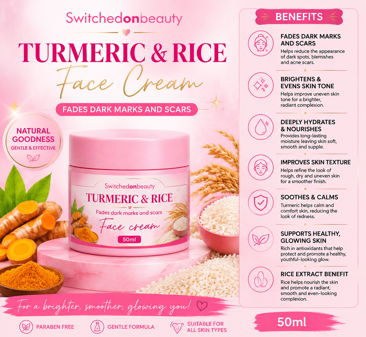 Turmeric and Rice Face cream